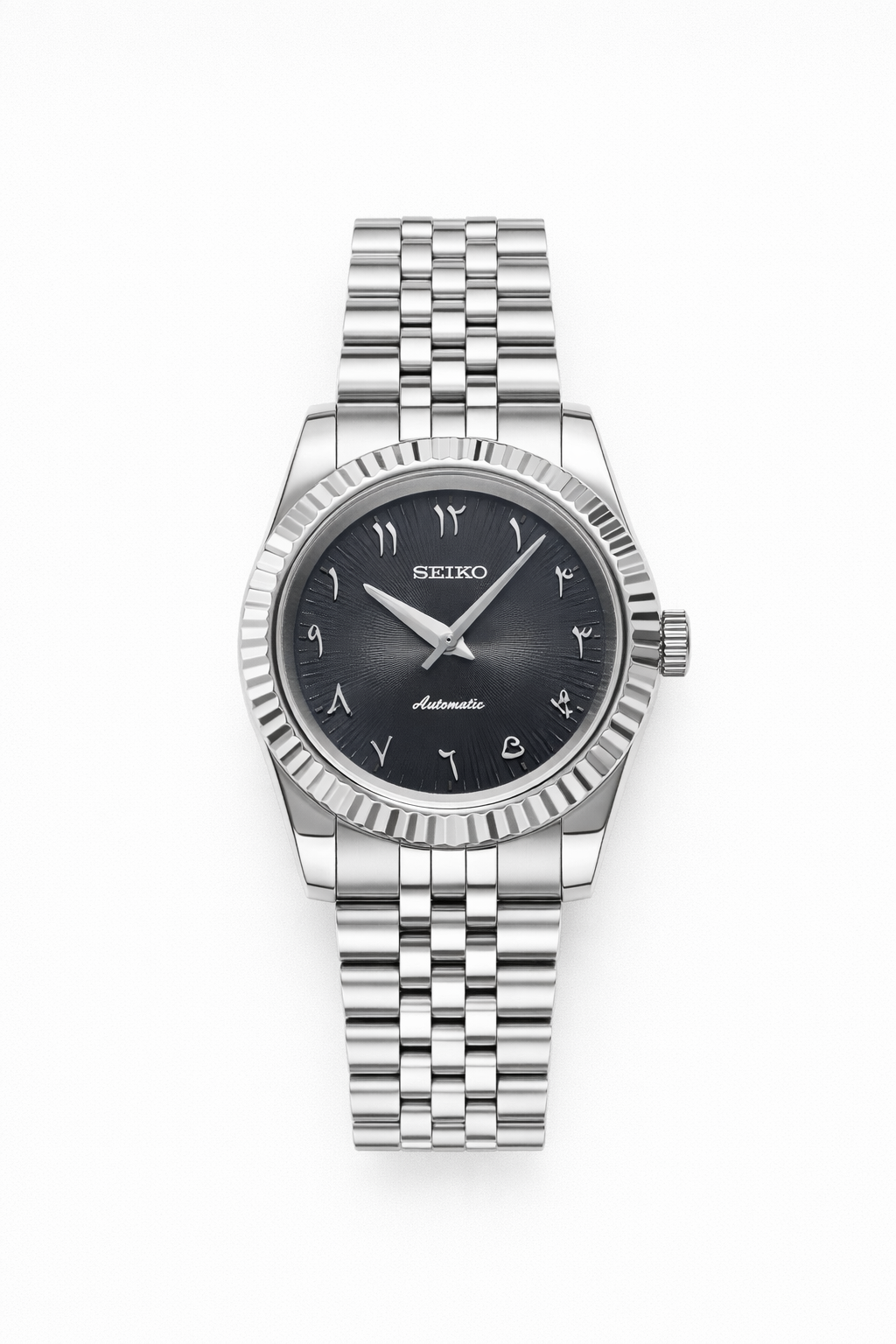 Seiko Mod Grey dial with Arabic numerals