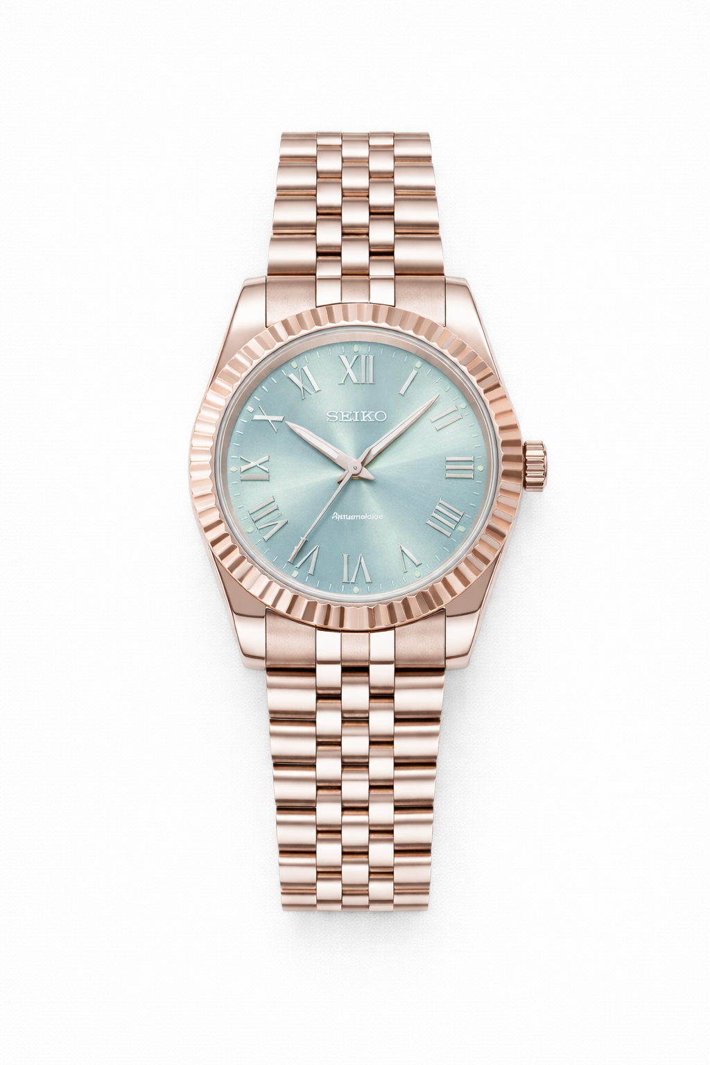 Seiko Mod Datejust (Olive Green – Rose Gold)