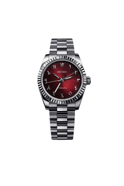 Seiko Mod Cherry Red Dial With Arabic Numerals