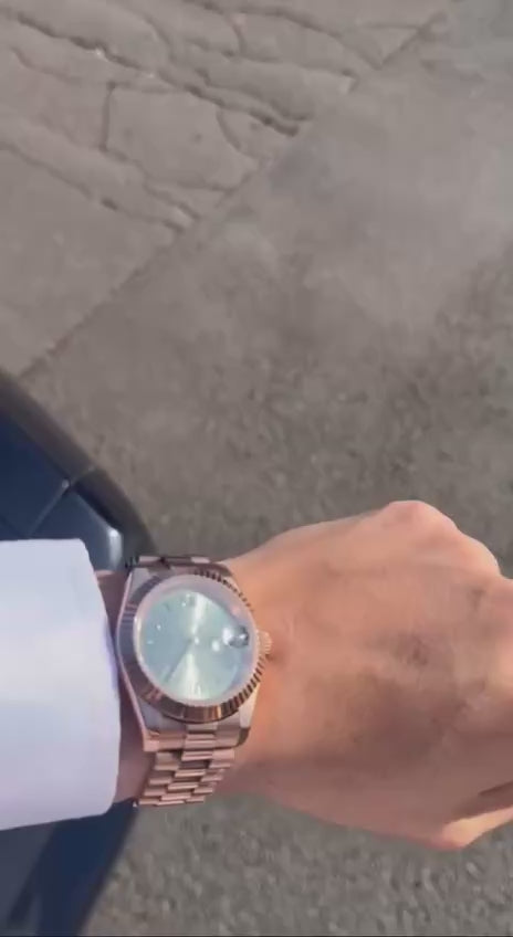 Seiko Mod Datejust (Olive Green – Rose Gold)